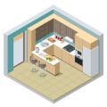 How to Use British Light Fixtures and Mirrors to Open Up Compact Kitchens